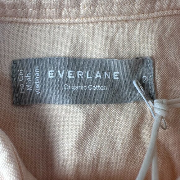 Everlane The Relaxed Oxford Organic Cotton Button Long Sleeve Shirt, Apricot - Picture 8 of 14